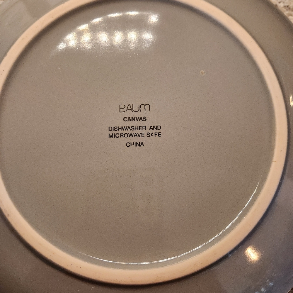 Discontinued Baum Canvas Crackle Teal Plates
